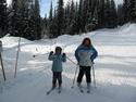 cousins on the slope: Katie and Pearl